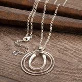 Sterling Silver Luck N Rings Horseshoe Necklace SSJ-13708