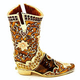 Jeweled Brown Boot Trinket Box ZGT-6050