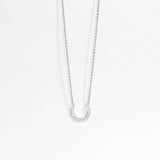 Engravable Stainless Steel Horseshoe Necklace 18" SSJ-13642