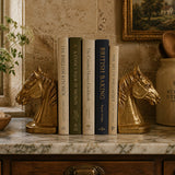 Gold Tone Horse Head Decorative Bookend Set ZGT-06107
