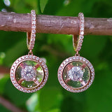14k Rose Gold Magnificence Dangle Diamond Earrings -  DER-25527