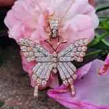 10k Rose and White Gold .63 CTW Diamond Butterfly Pendant DPD-26748