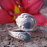 Sterling Silver Vintage Floral Spoon Ring SSJ-12832