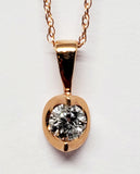 14k Rose Gold .20 Carat Diamond Pendant DPD-26781