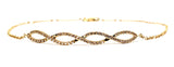 14k Yellow Gold Diamond Infinity Adjustable Bracelet   DBR-23133
