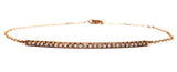 14k Rose Gold Diamond Bar Adjustable Bracelet   DBR-23135