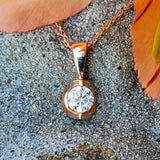 14k Rose Gold .20 Carat Diamond Pendant DPD-26781