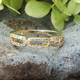 14k Yellow Gold Paper Clip Diamond Band - DFR-26011