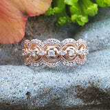 10K Rose Gold .52 Carat Diamond Scalloped Wedding Band DWB-24647