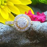 14KY .26CTW Diamond Cluster Round Ring   DFR-26012