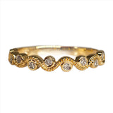 10K Yellow Gold .07ctw Diamond Wave Band DWB-24668