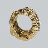 14k Yellow Gold Diamond Huggie Hoops DER-25957