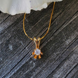14k Yellow Gold Diamond Buttercup Pendant DEJ-24442