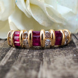 14k Yellow Gold Ruby and Diamond Ring DEJ-24441