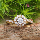 10k Yellow Gold .60 CTW Round Diamond Ring - DSR-23538