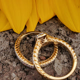 14k Yellow Gold .50 CTW Round Center Diamond Engagement Ring - DBS-22857