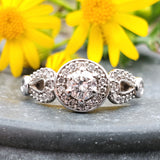 14 Karat White Gold .50 CTW Diamond Halo Ring  DSR-23465