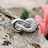 Sterling Silver Diamond Infinity Ring SDM-11386