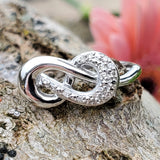 Sterling Silver Diamond Infinity Ring SDM-11386