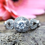 14 Karat White Gold .50 CTW Diamond Halo Ring  DSR-23465