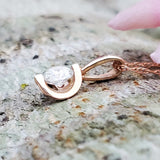 14k Rose Gold .20 Carat Diamond Pendant DPD-26781
