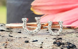 14k Rose Gold Diamond Horse Shoe Ring   DFR-25948