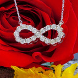 14k White Gold Diamond Infinity Pendant -  DPD-26845