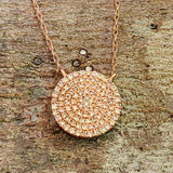10K Rose Gold .20CTW Diamond Round Disc Pendant DPD-26807