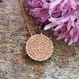 10K Rose Gold .20CTW Diamond Round Disc Pendant DPD-26807