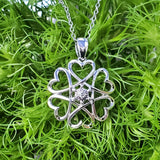 Sterling Silver 6 Heart Pendant with Diamond - SDM-11096