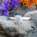 14K White Gold .75 Carat Solitaire Ring DSR-23756