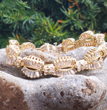 14k Yellow Gold Diamond Baguette Infinity Bracelet   DEJ-24215