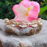 14k Yellow Gold Diamond Baguette Infinity Bracelet   DEJ-24215