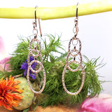 Sterling Silver Textured Dangle Shepherd Hook Earrings SSJ-13040