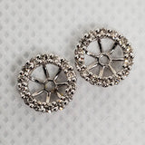 14k White Gold Diamond Earrings Jackets DER-25960