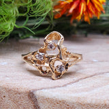 10K Yellow Gold  Diamond Nugget Ring DEJ-24423