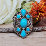 Sterling Silver Samuel B Sleeping Beauty Turquoise Ring DEJ-24463