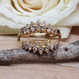 14K Yellow Gold 1.25 CTW Double Row  Diamond Ring Guard DEJ-24288