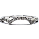 14K White Gold .33ctw Diamond Curved Band Set of 2 DWB-24620