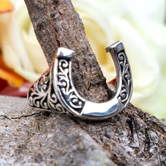 Sterling Silver Horse Shoe Ring SSJ-13098 – Heritage Jewelers