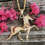 10k Yellow Gold 3-D Walking Horse GCM-21880