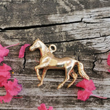 14k Yellow Gold 3-D Horse Pendant GCM-21881