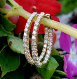 10k Yellow Gold .75CTW Diamond Hoop Earrings DER-25996