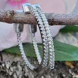 14K White Gold Round Cut Diamond Earrings DER-25986