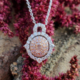 18k White Gold Pink Diamond Pendant DPD-26880