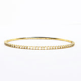 14k Yellow Gold Diamond Line Flex Bangle Bracelet DBR-23150