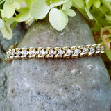 14K Yellow Diamond Link Bracelet  DEJ-24483