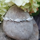 Sterling Silver Diamond Infinity Bracelet  SSJ-13172