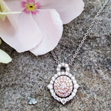 18k White Gold Pink Diamond Pendant DPD-26880