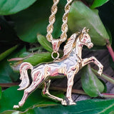 14k Yellow Gold 3-D Walking Horse GCM-21883